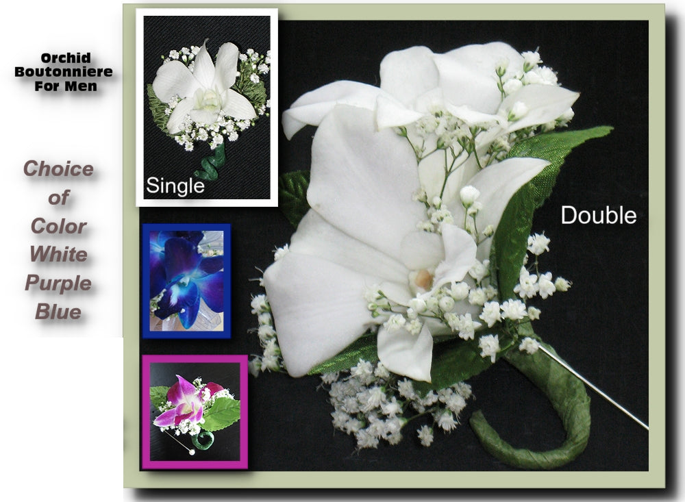 Orchid Boutonniere Single