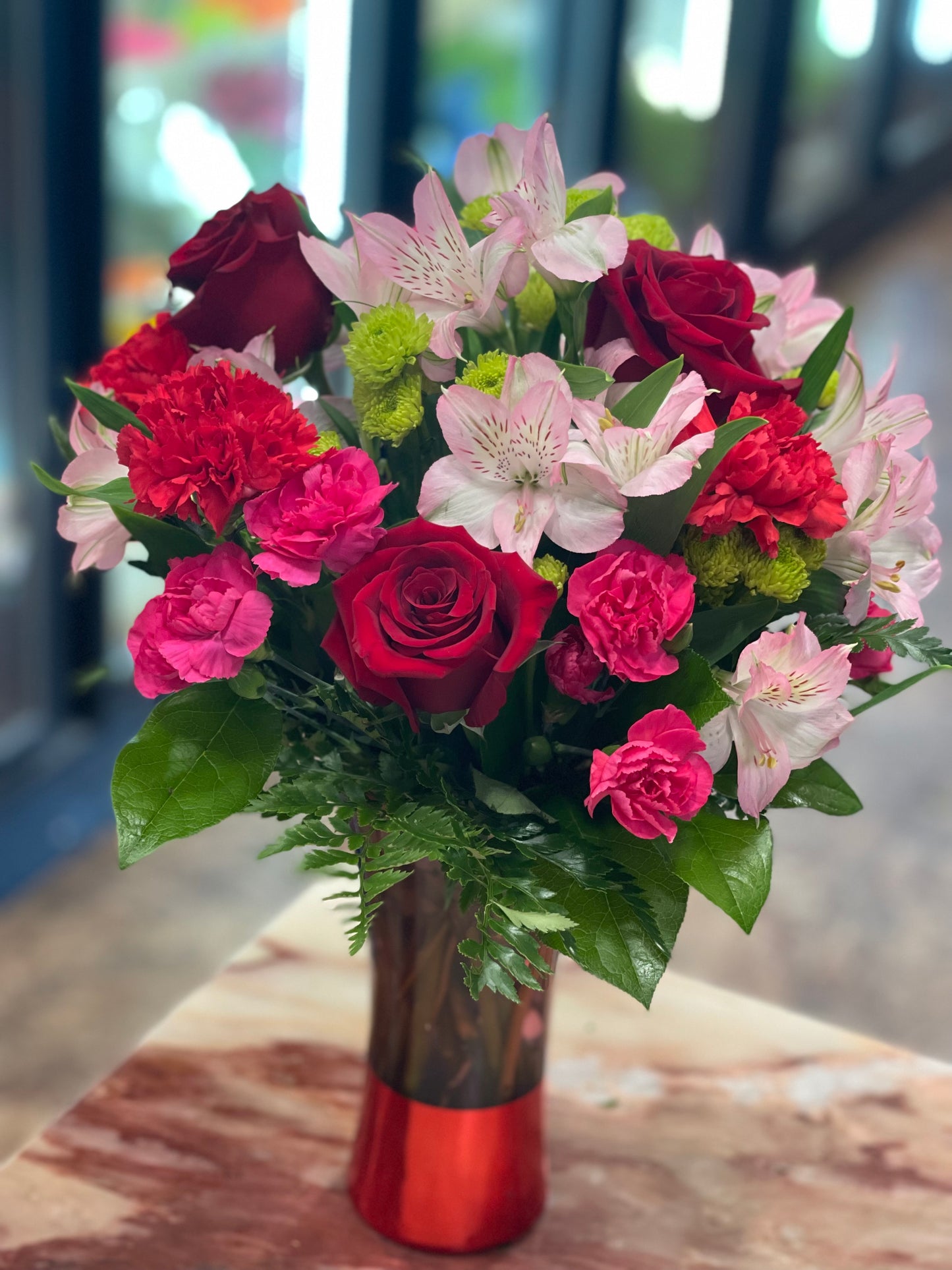YOU'RE SWEET & PRECIOUS RUBY RED VASE H13