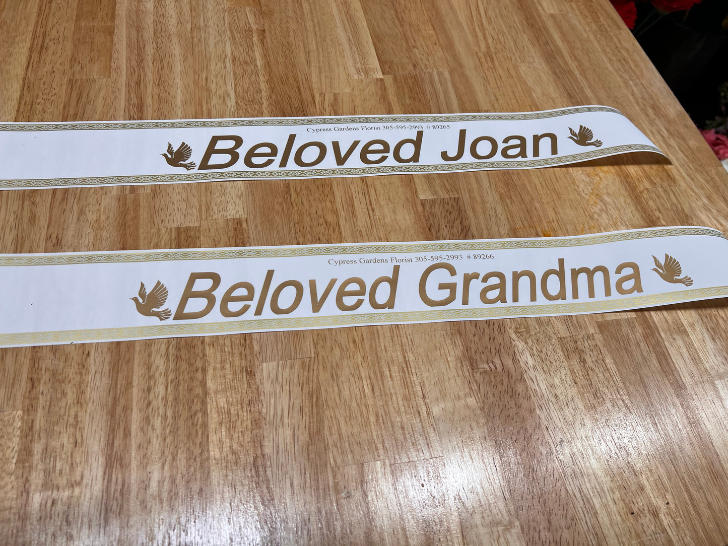 RIBBON BANNER – Cypress Gardens Flower Shop, Miami FL