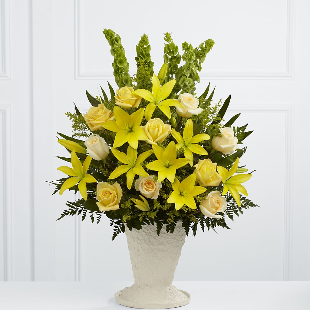 Golden Memories Arrangement – Cypress Gardens Flower Shop, Miami FL