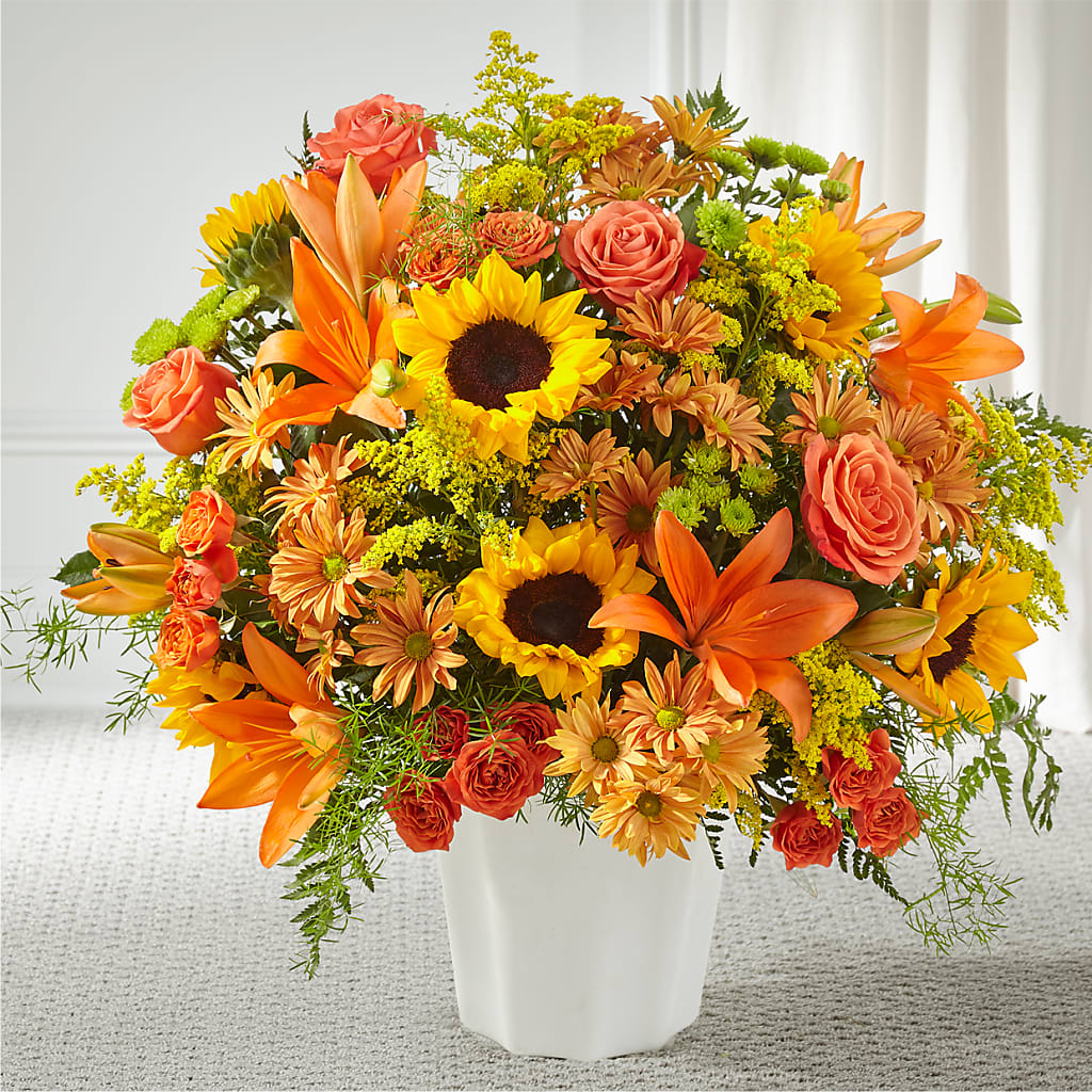 Harvest Thoughts Floor Basket – Cypress Gardens Flower Shop, Miami FL