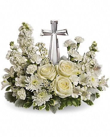 Beautiful Crystal Cross – Cypress Gardens Flower Shop, Miami FL