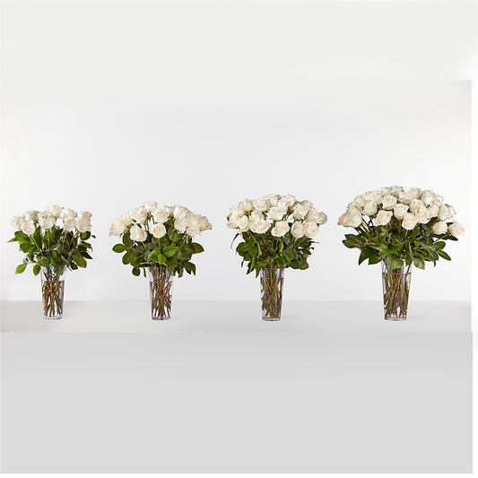 Long Stem White Rose Bouquet –  Cypress Gardens Flower Shop, Miami FL
