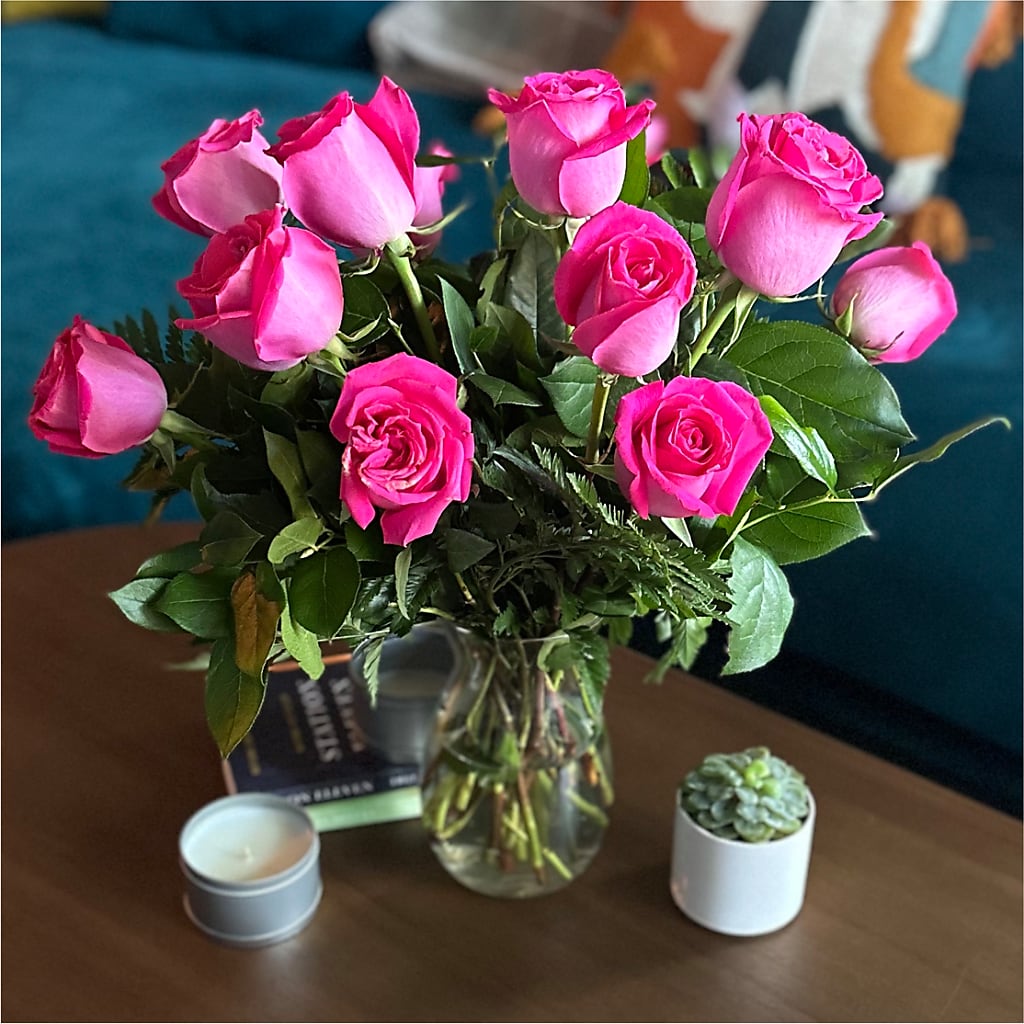 Long Stem Pink Rose Bouquet –  Cypress Gardens Flower Shop, Miami FL