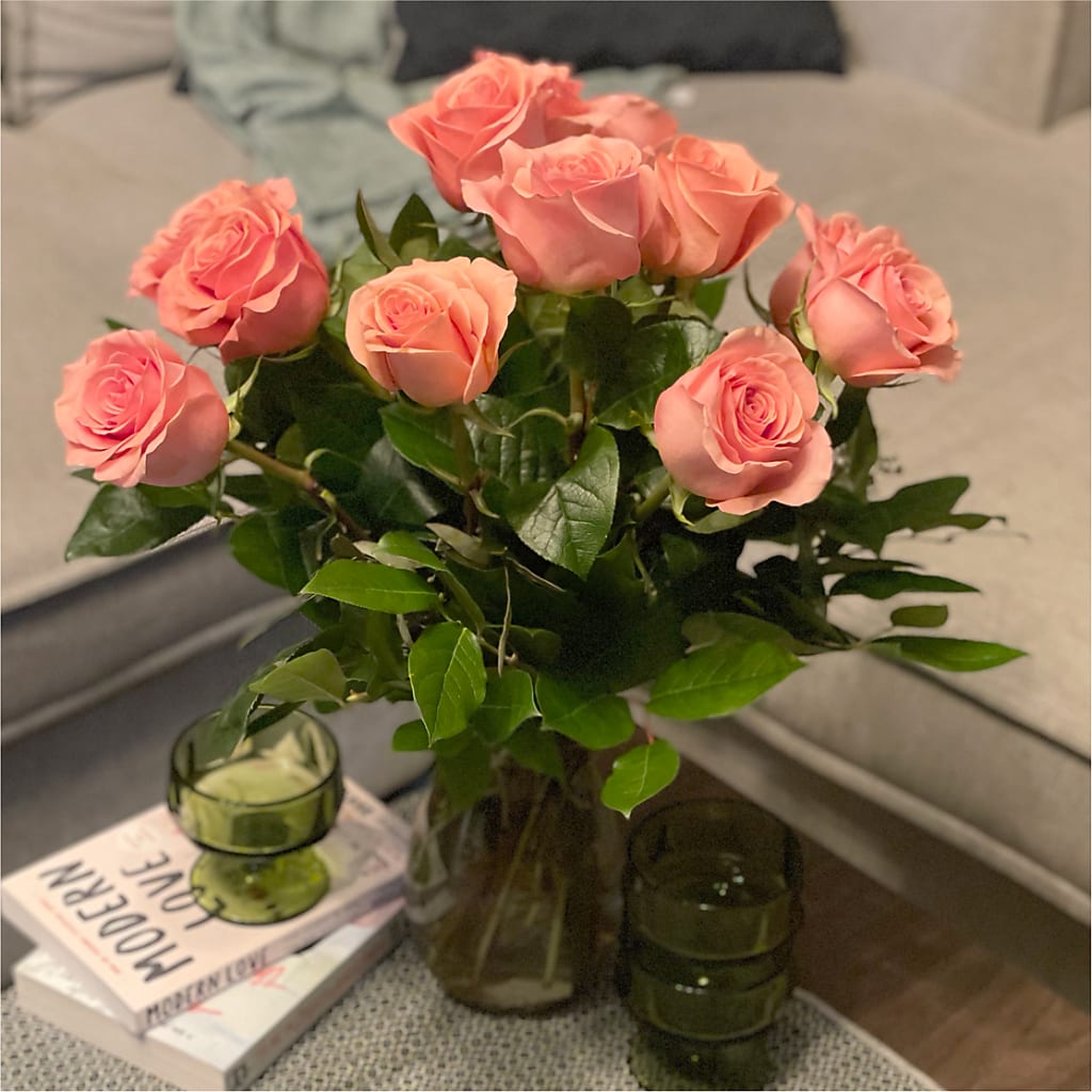 Long Stem Pink Rose Bouquet –  Cypress Gardens Flower Shop, Miami FL