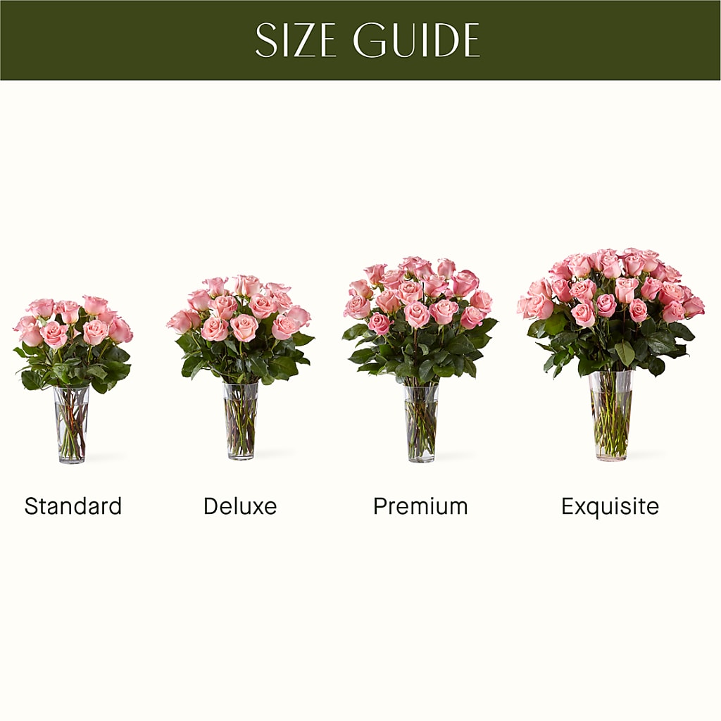 Long Stem Pink Rose Bouquet –  Cypress Gardens Flower Shop, Miami FL