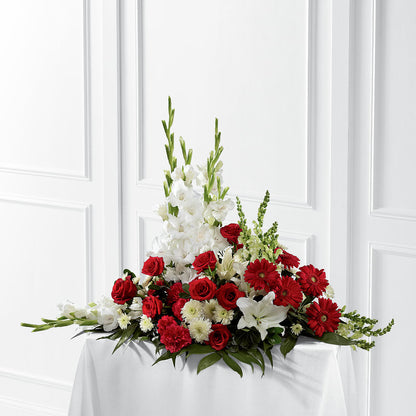 Crimson & White Arrangement –  Cypress Gardens Flower Shop, Miami FL