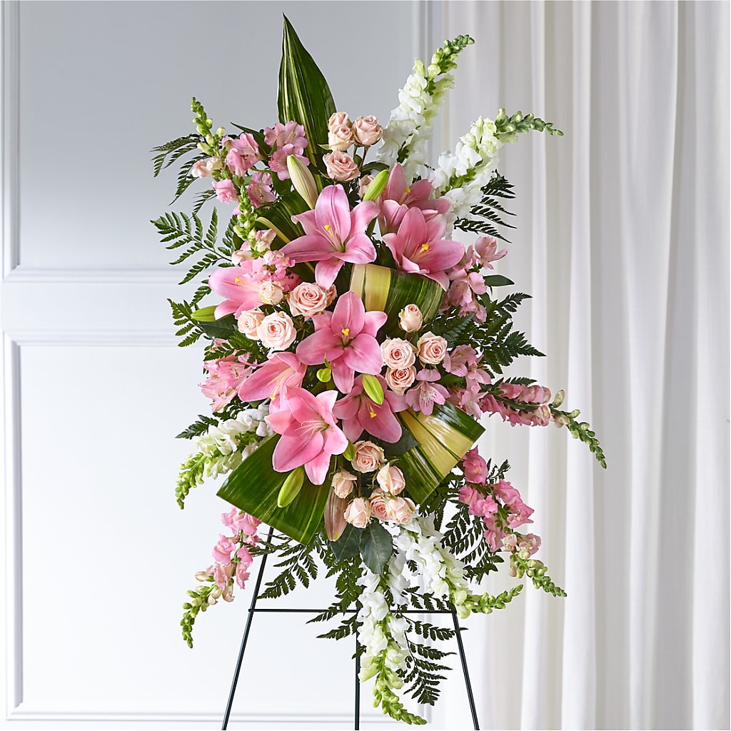Elegant Embrace Standing Spray –  Cypress Gardens Flower Shop, Miami FL