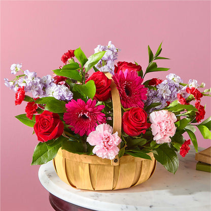 Pink Picnic Basket –  Cypress Gardens Flower Shop, Miami FL